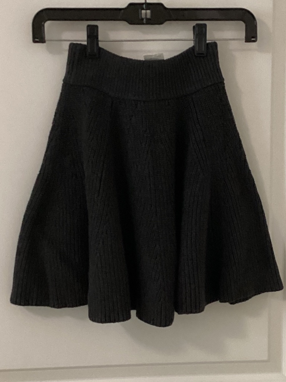 Gap Charcoal cotton knit flare skirt NWT